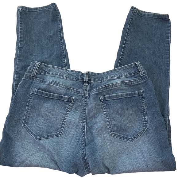 New Directions Plus Size 16 Girlfriend Jeans Stretch Embroidered Crop Ankle EUC - Picture 10 of 16